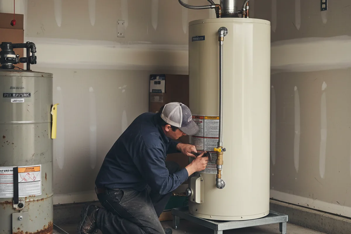 Water heater and shutoff valve replacement in Jacobs Creek